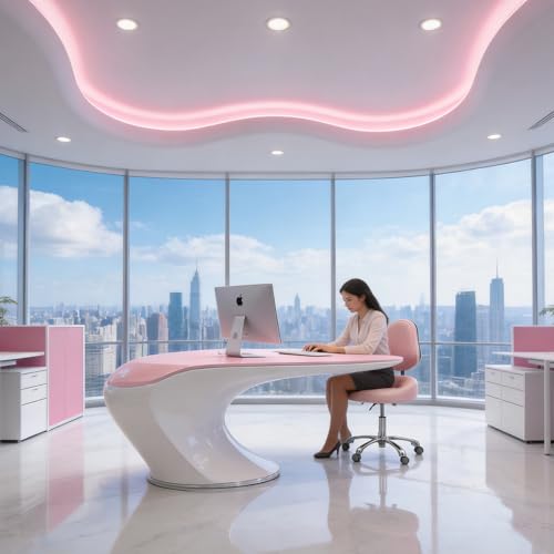 Saddle Stool Rolling Chair for Medical Massage Salon Spa Drafting,Adjustable Hydraulic Stool with Wheels (Pink with Backrest) - color: Pink With Backrest