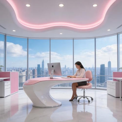 Saddle Stool Rolling Chair for Medical Massage Salon Spa Drafting,Adjustable Hydraulic Stool with Wheels (Pink with Backrest) - color: Pink With Backrest