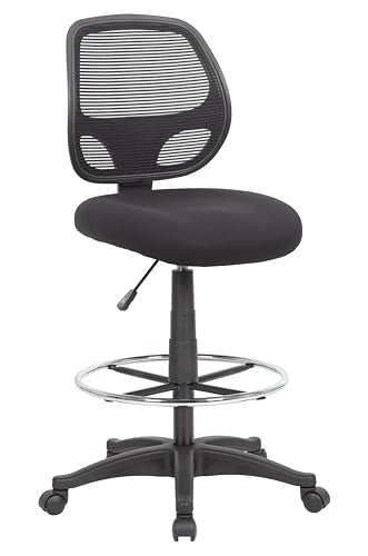 Boss Office Products Commercial Grade Mesh Stool, Black