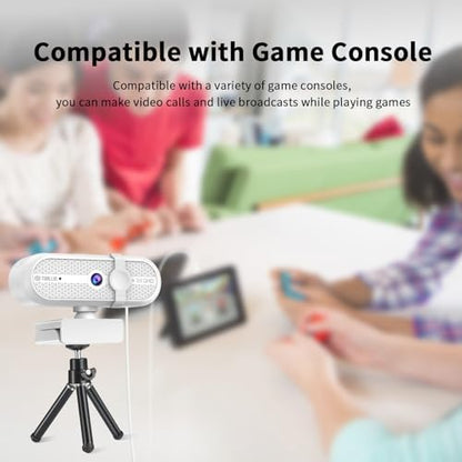 TOALLIN 2K Webcam for PC, 5MP, Built-in Mic, Web Camera with Tripod | 90° Wide Angle, Privacy Cover, USB Camera for Laptop, Live-Streaming, Gaming, Meetings, Video Calls - style: 2K Webcam with Tripod