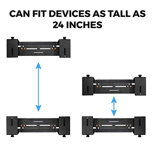 HumanCentric Adjustable Device Wall Mount, Cable Box & Modem Bracket | Adjustable Wall Adapter for Small, Wide & Narrow Devices, Cable Boxes, Modems, DVD Players, Mount on Wall Behind TV - size: Medium & Large