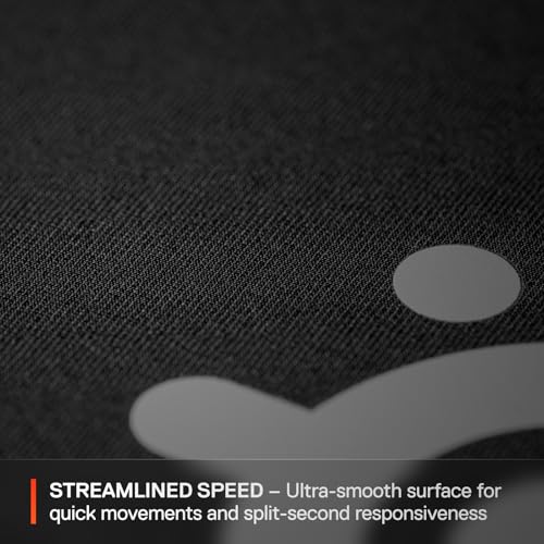SteelSeries QcK L Performance Speed Gaming Mousepad — Extra Density for a Smooth Glide — Low-Profile Edge Stitching — Non-Slip Neoprene Rubber Base — 16.54 x 19.29 inch — FPS, MOBAs, RTS, MMO - size: Large, style: Speed
