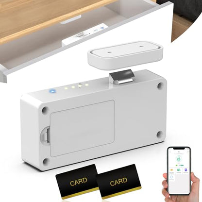Smart Cabinet Lock, Hidden Baby Proofing Child Proof Drawer Locks - color: White