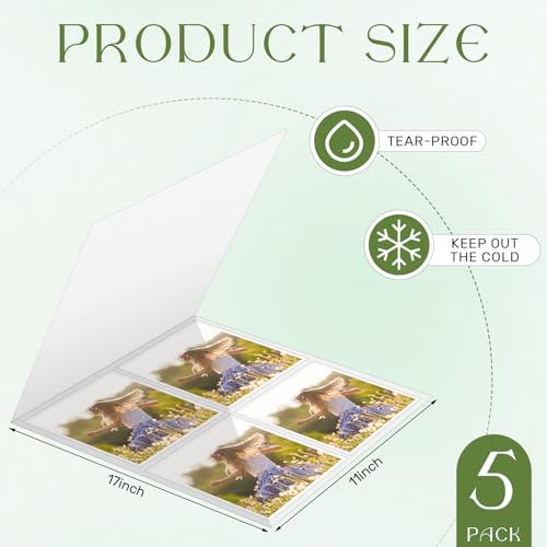 Sinload 5 Pack Laminator Carrier Sleeve Lamination Sleeves, 12 x 18 Inches - size: Tabloid Size