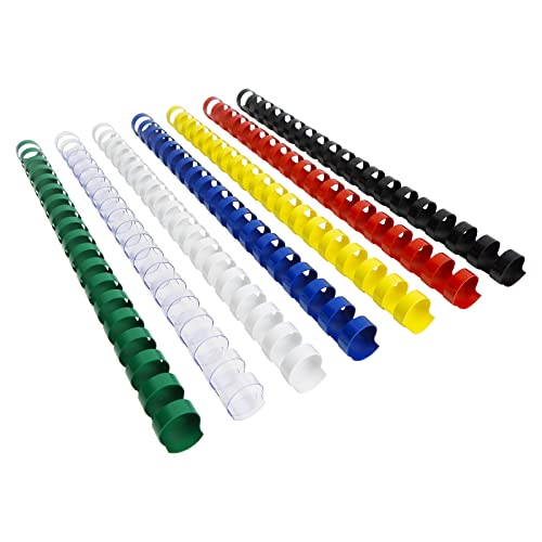 Rayson CR1912M-100 Plastic Binding Combs 1/2in. 19-Ring, 90-Sheet Capacity, Colorful Comb Binding Spines, Max. Binding Letter Size Paper, Box of 100 - size: 1/2", style: Letter - Available in 7 Vibrant Colors