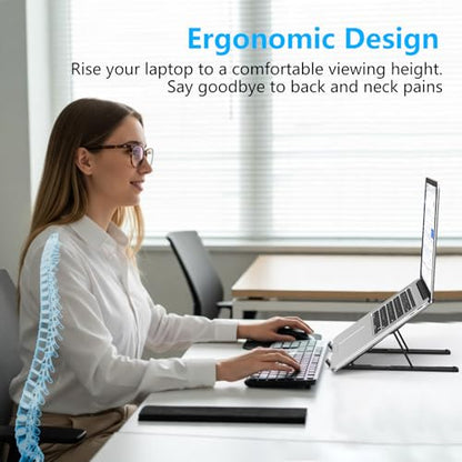 Adjustable Laptop Stand, Portable Laptop Riser for Desk