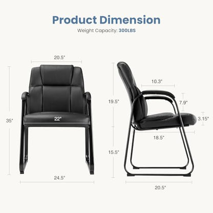 DUMOS Office Desk Guest Chair Set of 8, Leather Waiting Room Chairs with Padded Arms for Elderly Home Reception Area Conference Room Lobby Side breakroom - size: Set of 8