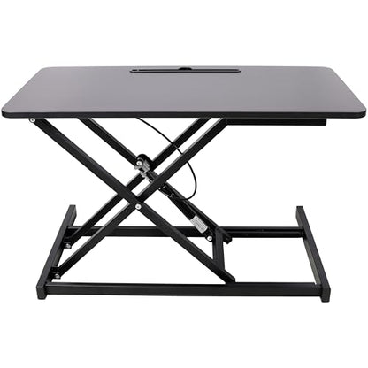 Standing Desk Converter, 32" Wide, Height Adjustable Sit Stand Up Desk Riser with Keyboard Tray, Desktop Workstation for Home Office Computer Laptop, Black - color: Black