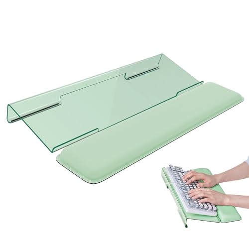 Laborio Computer Keyboard Wrist Rest, Keyboard Riser Stand for Desktop - color: Green