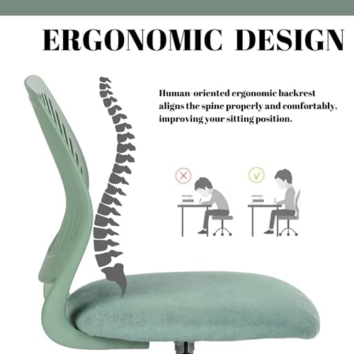 Homy Casa Ergonomic Adjustable Chair with Swivel Base and Cushioned Backrest for Kitchen Counter Dining Island and Home Lounge (Mint Green) - color: Mint Green
