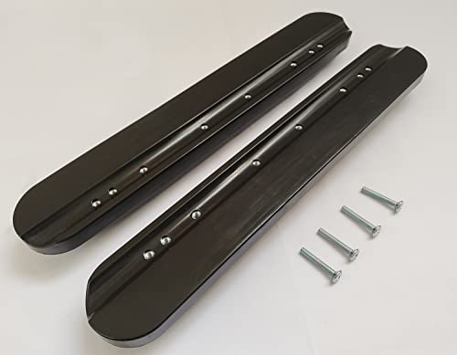 Universal 14” Full Arm Pad,Universal Duty Full Length (14") Wheelchair and Transport Chair Arm Pads w/Hardware, Replacement Vinyl Arm Pad Parts, Compatible with All Brands(1Pair,Black)