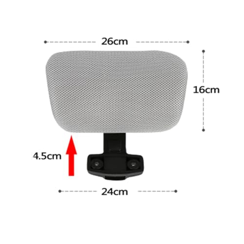 Premium Office Chair Headrest Attachment,Home Ergonomic Elastic Sponge Desk Chair Head Pillow Adjustable Height Angle,Universal (Red-Black) - color: Red-black