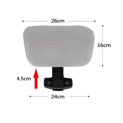 Premium Office Chair Headrest Attachment,Home Ergonomic Elastic Sponge Desk Chair Head Pillow Adjustable Height Angle,Universal (Red-Black) - color: Red-black
