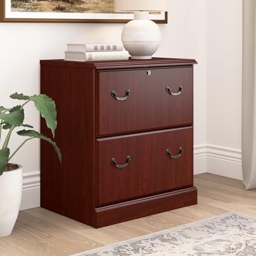 Bush Business Furniture Arlington 2 Drawer Lateral File Cabinet in Harvest Cherry, Letter, Legal, A4-Size Document Storage for Home and Professional Office