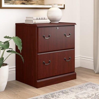 Bush Business Furniture Arlington 2 Drawer Lateral File Cabinet in Harvest Cherry, Letter, Legal, A4-Size Document Storage for Home and Professional Office