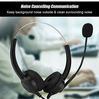USB Headset, Call Center Headset with Microphone, Mute Function and Noise Cancelling Function.Business Headset for Skype, Webinar, Call Center, Telephone Counseling Services