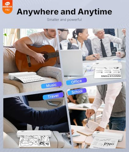 Rongta Portable Printer Wireless for Travel - color: White