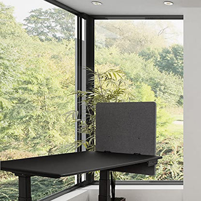 Stand Up Desk Store ReFocus Clamp-on Acoustic Desk Divider Privacy Panel that Reduces Noise and Visual Distractions (Ash Gray, 23.6" x 23.6") - color: Ash Gray, size: 24" X 24"