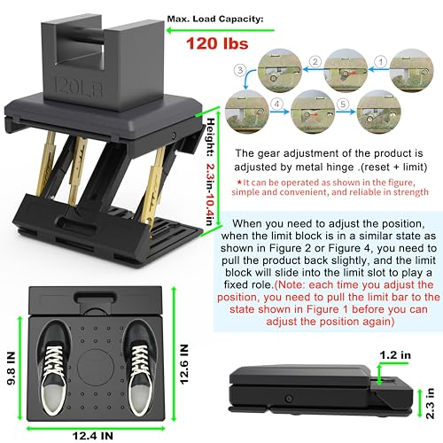 120 lbs Ergonomic Adjustable Under Desk Footrest & Leg Rest Stool - size: Large