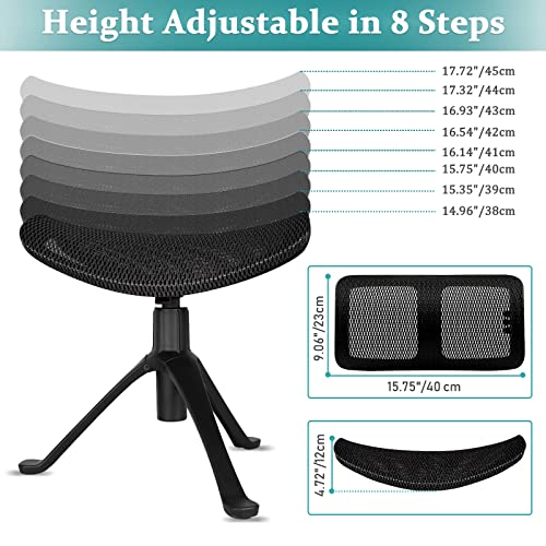 Lilithye Footrest for Desk Adjustable Height 2-in-1 Function Rotatable Ergonomic Under Desk Footrest Ottoman Stool Rolling Leg Rest for Home Office (Black) - color: 1-black