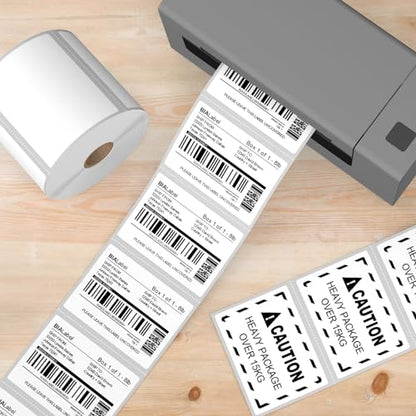 3 x 2 Inch Direct Thermal Labels, 12 Rolls, 8,400 Labels | Compatible with Zebra, Rollo and Other Desktop Direct Thermal Printers, Permanent Adhesive, Easy-Tear Perforations - size: 3" x 2"