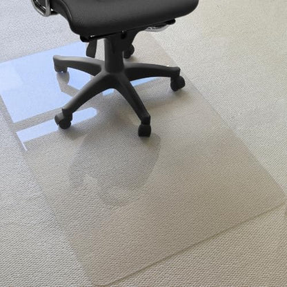 Kuyal 1/5" Thick Office Chair Mat, Heavy Duty Hard Computer Chair Mat, | 32" x48", Under Desk Protector Carpeted Floors Mats, Easy Chair Movement, Can be Used on Carpet or Hard Floor, Ship Flat - size: 32" x 48" x 1/5" Rectangle