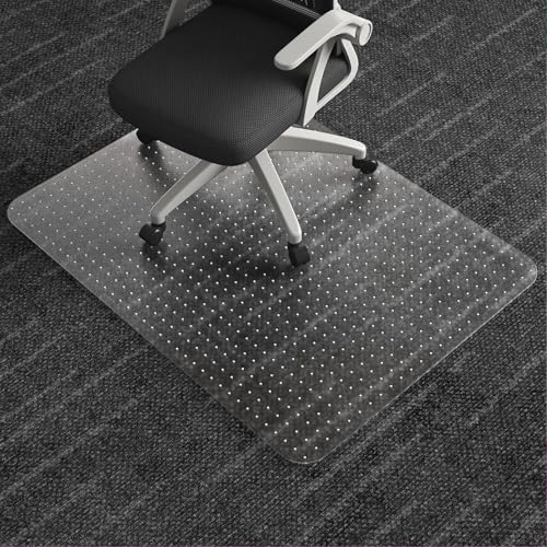 Office Chair Mat for Carpet Floor, Heavy Duty Desk Chair Mat for Low/No Pile Carpeted Floors, Anti Slip Carpets Protector for Home Office (48" x 36") - size: 48" x 36"