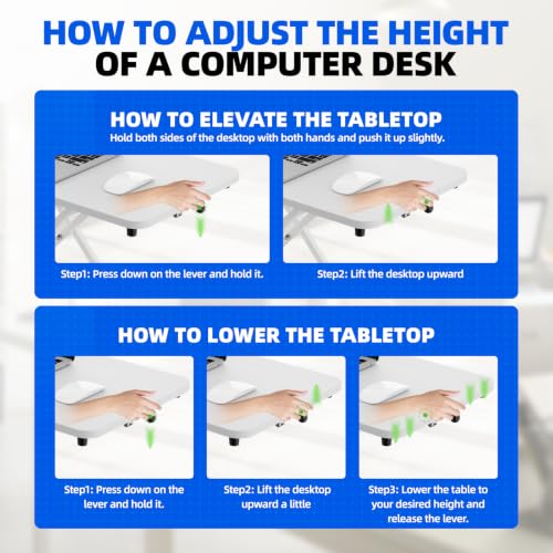 Standing Desk Converter 24 Inch, Height Adjustable Sit to Stand Desk Riser, Ergonomic Desktop Workstation for Laptop and Single Monitor, Home Office Computer Desk Riser-White - size: White