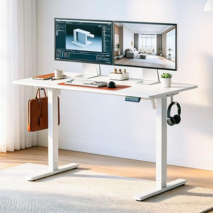 48 x 24 Inch Electric Standing Desk, 3 Memory Presets, White - color: White, size: 48*24