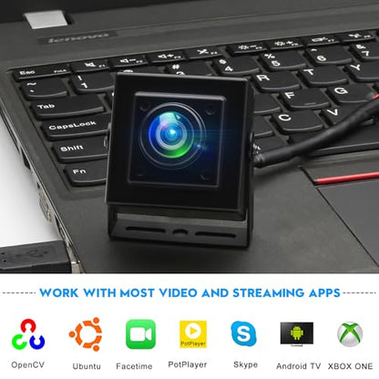 120fps USB Camera 12Megapixel High Speed Starlight Lightburn Low Illumination Slow Motion 4K Webcam with 185Degree Fisheye Wide Angle Lens Plug and Play for Inspection Microscope 3D Printer - size: 185 Degree Fisheye Wide Angle Lens