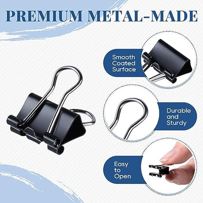 EFOK Small Binder Clips 864 PCS Mini 15mm Paper Clip 5/8 Inch Paper Clamps - size: 5/8 Inch