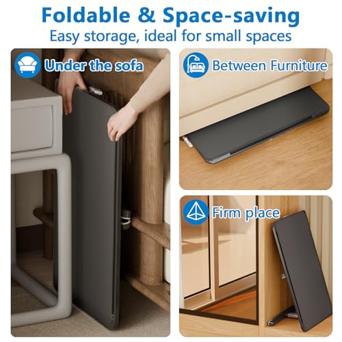 Potuopy Adjustable Laptop Lap Desk, X-Large Foldable Bed Table Tray - color: Black