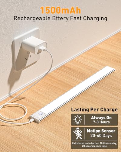 Under Cabinet Lighting Wireless, Motion Sensor Night Lights, 2 Pack