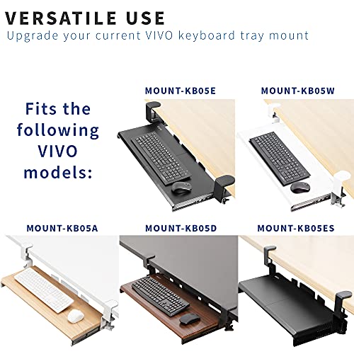 VIVO Black Height Adjustment Kit Brackets for Keyboard Trays, MOUNT-KB5SP