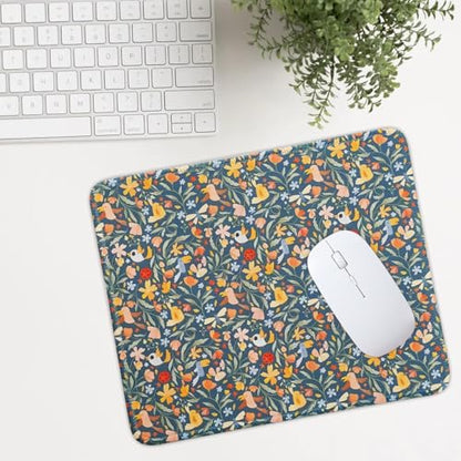 Mouse Pad for Desk with Stitched Edge, Premium Cute Washable Mouse Pads. Computer Mousepad with Non-Slip Rubber Base, Mousepads for Laptop, 9.25x7.75x0.12 inch (Joyous Jungle) - color: Joyous Jungle