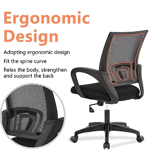 PayLessHere | Office Chair | Black | Pack of 3 | with Lumbar Support - color: Black, style: pack of 3
