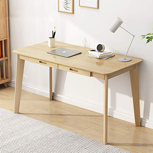 IOTXY Solid Wood Writing Desk - Home Office Laptop Computer Table, Oak - color: Oak, size: 120CM