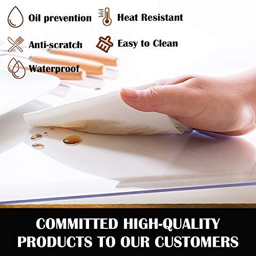Clear Office Computer Desk Mat Table Protector PVC Table Cover Rectangular Protective Desk Cover Vinyl Pads 12x28 Inch - color: Clear Rectangle, size: 12"X28"