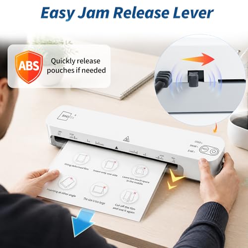 Binditek 13-Inch Laminator Machine with Laminating Sheets, Hot & Cold Modes, Fast 52s Warm-Up, 11x17 Wide Entry for Letter, A3–A6 Projects, Thermal Laminator Kit for School, Office, or Home