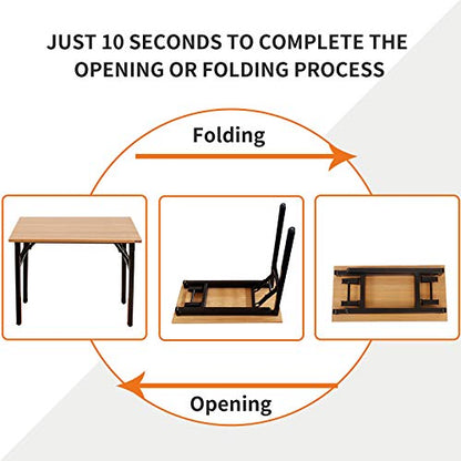 Need Office Computer Desk - 47.2L Sturdy and Heavy Duty Folding Laptop Table,Writing Table/Home Office Desk/Sewing Table,No Assembly Required (Teak Color) AC5BB12060 | Black Frame Writing Gaming Work Table/Foldable Home Office Desk/Sewing Table, No Assemb