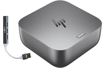 HP 180W Thunderbolt 4 Ultra Dock Port Replicator Bundle w/DKZ Hub (Universal Thunderbolt/USB-C Docking Station, Single Cable for Charging, Data Transfers to Any Brand Laptop) - style: 180W Thunderbolt 4