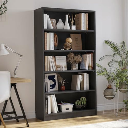 Farini 60 Inch Tall Bookcase,5 Shelf Bookshelves,Adjustable Bookshelf for Home Office,Grey - color: Grey, size: 5 shelf