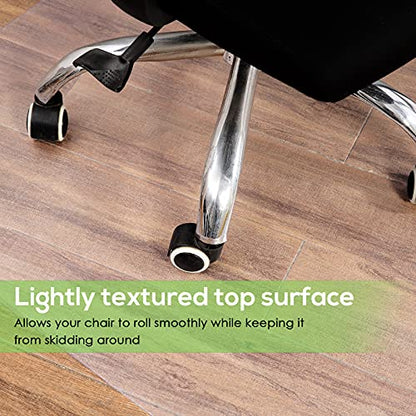 Chair Mat for Hardwood Floor Mat Office and Home Use Thick and Sturdy Transparent Desk Chair Mat Size 36" X 48" Office Clear Chair Mat - size: 36" x 48" Rectangle(For Hardwood Floor)
