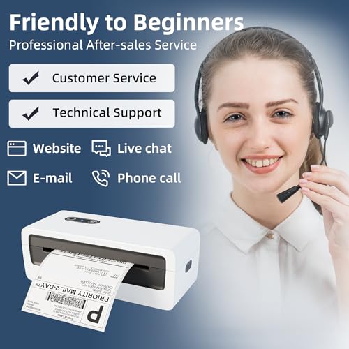 Jiose Shipping Label Printer - 4x6 Thermal Printer for Small Business | Compatible with MacOS Windows