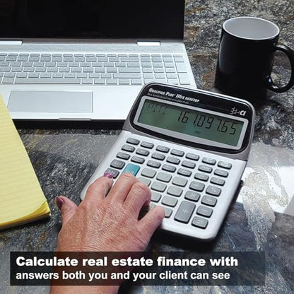 Calculated Industries 43430 Qualifier Plus IIIfx Desktop PRO Calculator | Real Estate Mortgage Finance, Clearly-Labeled Keys, Buyer Pre-Qualifying, Payments, Amortizations, ARMs, Combos, FHA/VA