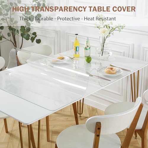 LovePads Clear Desk Mat 16x36 in, 1.5mm Thick Plastic Table Cover Protector - color: Clear 1.5mm, size: 16" x 36" (Rectangular)