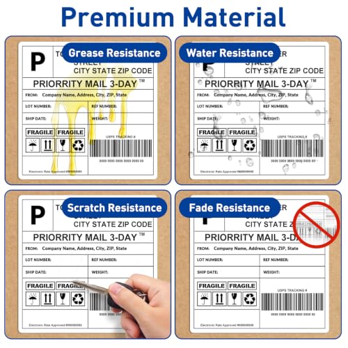ESSENTIAL 4" x 4" Direct Thermal Shipping Labels (350 Labels, 1 Roll) - size: 4"x4"