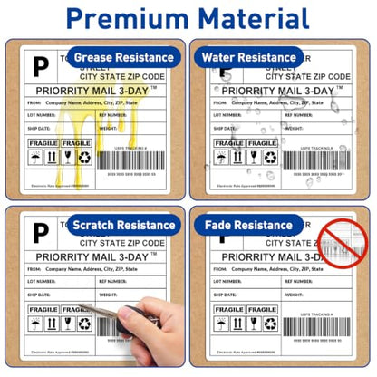 ESSENTIAL 4" x 4" Direct Thermal Shipping Labels (350 Labels, 1 Roll) - size: 4"x4"