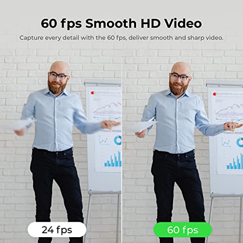 OBSBOT Meet 1080P 60FPS Webcam, Full HD Auto-Focus & AI-Powered Framing Computer Camera, Background Replacement, HDR, Adjustable FOV, Webcam for Conferencing, Video Calling, Live Sreaming, PC, Laptop | Computer Camera Background Replacement, HDR, Adjustab