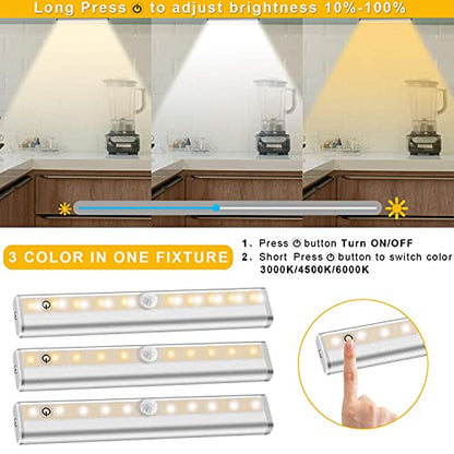 Diomart Under Cabinet Lighting with Remote, 3 Color Temps,4 Pcs - size: 4 Pack